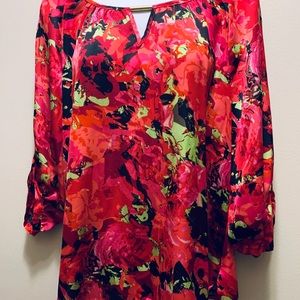 Nue Options silky polyester 3/4 blouse